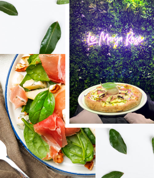 photo-plat-pizza-mur-vegetal-neon-marya-rose-la-grande-motte